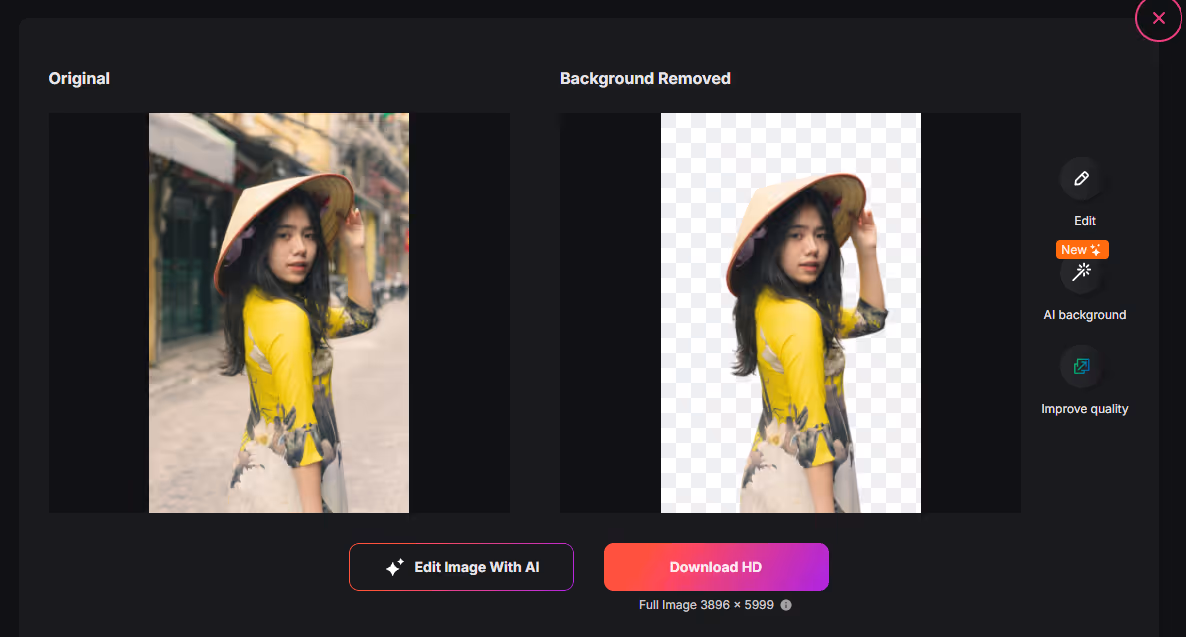 step 2 background erase